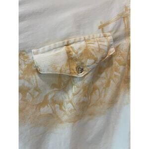 ROPER BORDER VTG Shirt Mens XXL Button Up Cowboy Western Wild Horses Art Rodeo